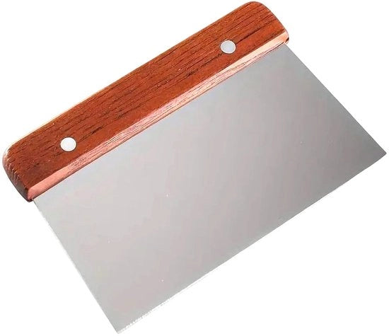 Pizzasnijder Professionale Design - Lametta in Acciaio Inossidabile 15 cm - Manico Ergonomico in Legno - Multifunzionale - Dimensioni Compattibili - Pizzaiolo