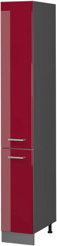 Armadio da farmacia R-Line, Rosso lucido, 30 cm, per la libera combinazione all'interno di sistemi cucina modulari