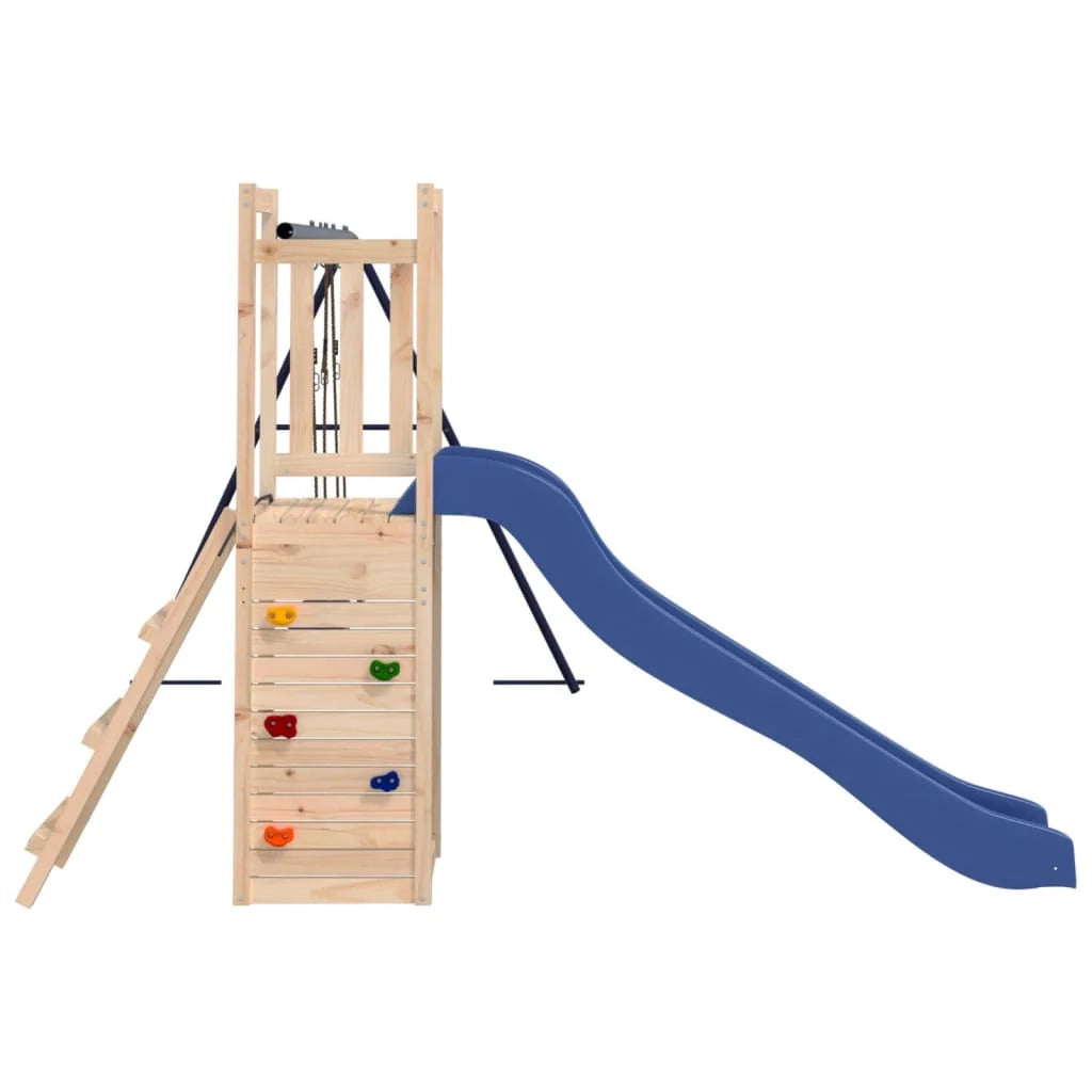 Altalene per parco giochi all'aperto scivolo altalene robuste giochi da giardino 308 x 321 x 169 cm legno di pino massiccio 02_0004712