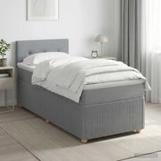 Letto box spring con materasso Grigio Chiaro 100 x 200 cm 3451398