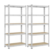 Scaffale portaoggetti per carichi pesanti scaffale da garage 50 x 100 x 200 cm capacità di carico fino a 875 kg montaggio facile ripiani regolabili grigio 12_0005715