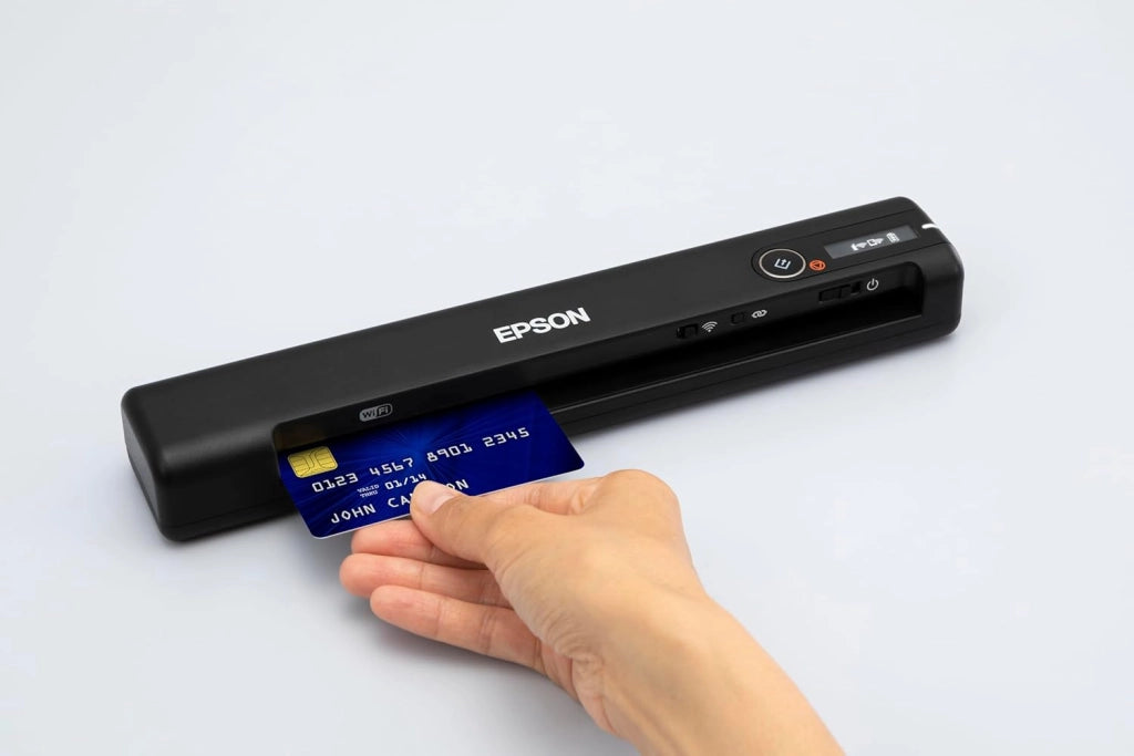 Epson WorkForce ES-60W Scanner Portatile Compatto, Wireless Wi-Fi Direct USB, pannello LCD, Scansione 600dpi, Alimentazione Automatica, Scansione 8,5 ppm, JPEG, PDF, TIFF Supportati, Software Incluso