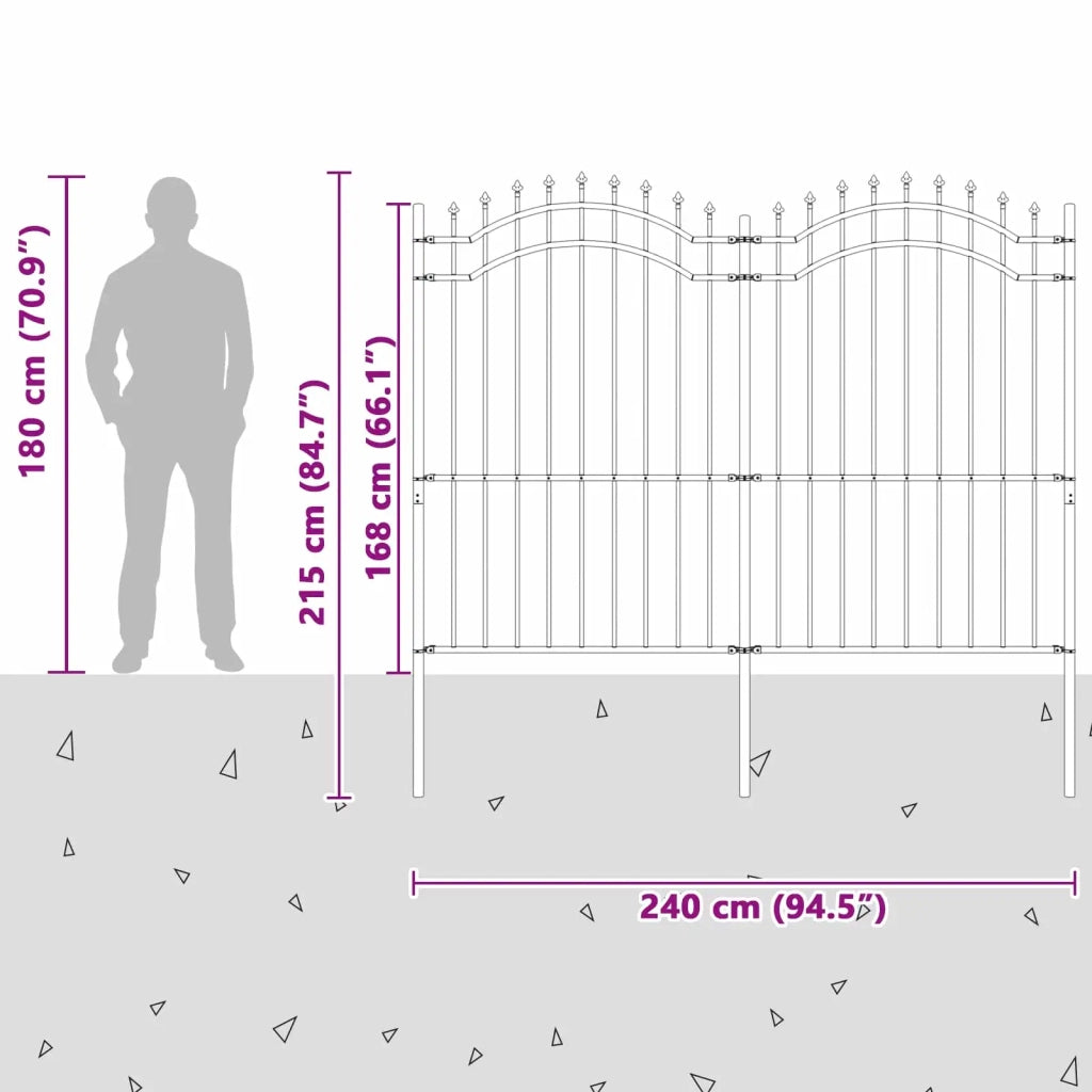 Recinzione per Giardino Woerden Grigio 240 x 215 cm 42003962