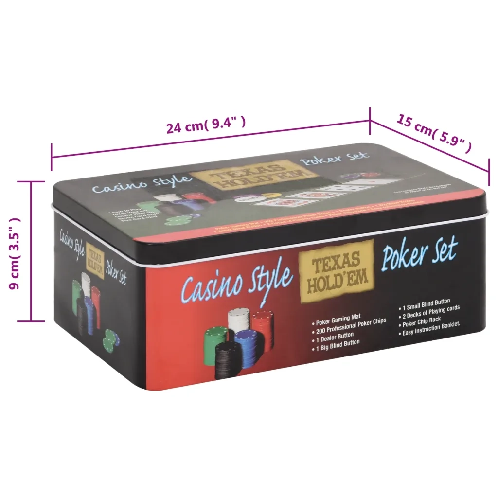 Set di Fiches da Poker 200 pz 4 g CFW9206695