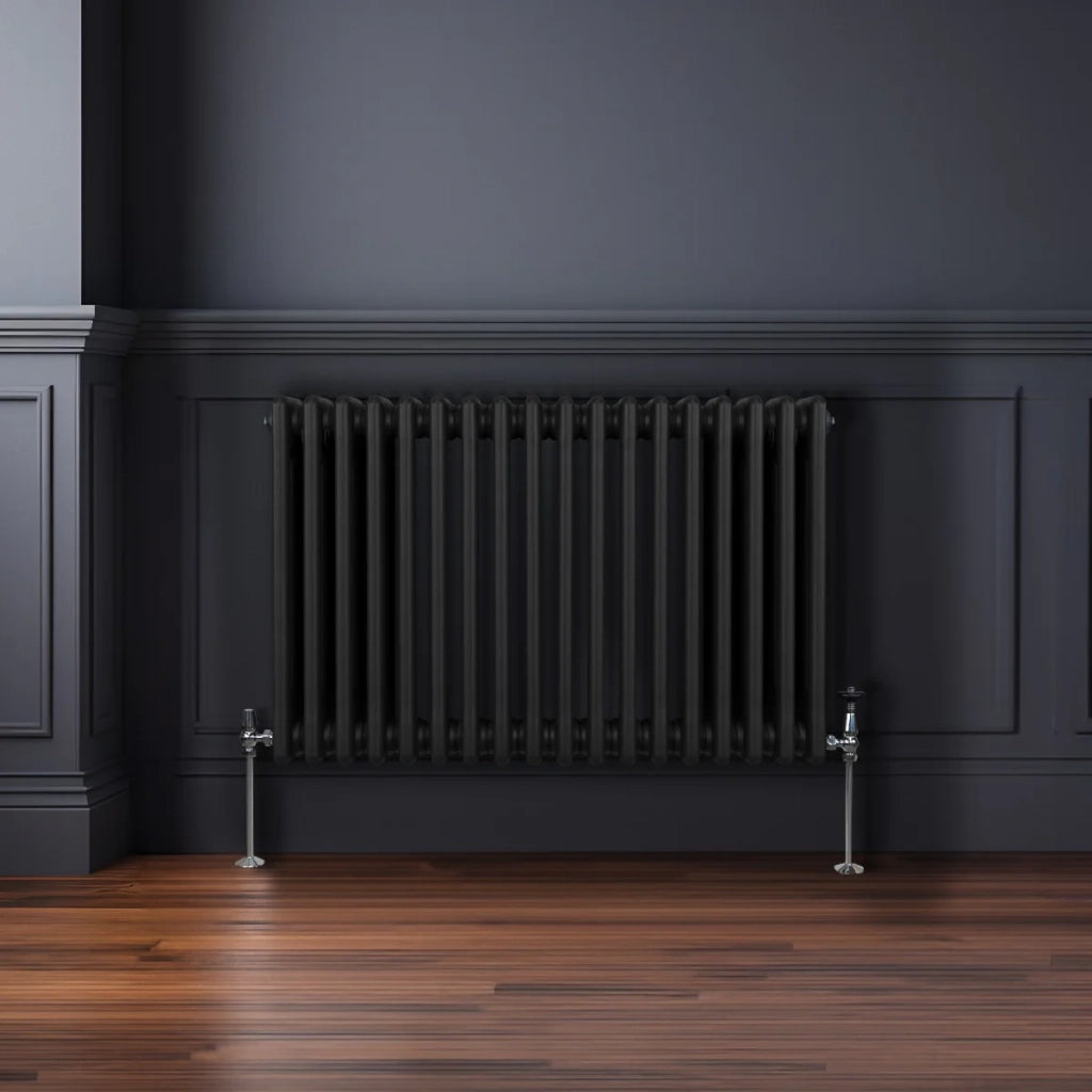 Termosifone Radiatore a 3 colonne per riscaldamento centralizzato Nero 60x83cm