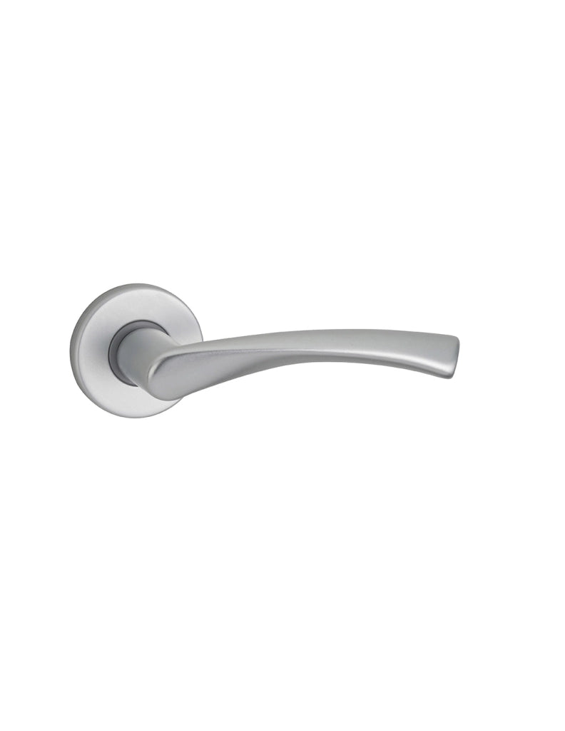 Maniglia su rosetta tonda Canopee, Argento F1, alluminio - THIRARD