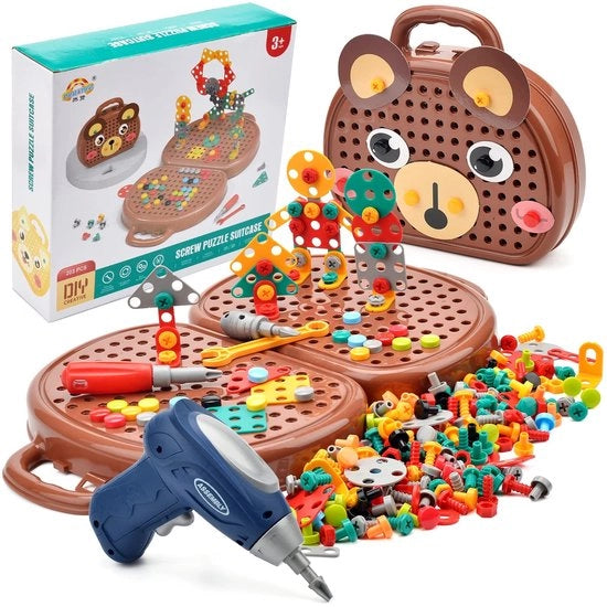 Giocattoli Educativi Creativi - Set di Costruzioni 3D da Assemblare e Smontare - Puzzel per Bambini - Colori Bruco e Giallo - Adatto per Età 3-6 anni