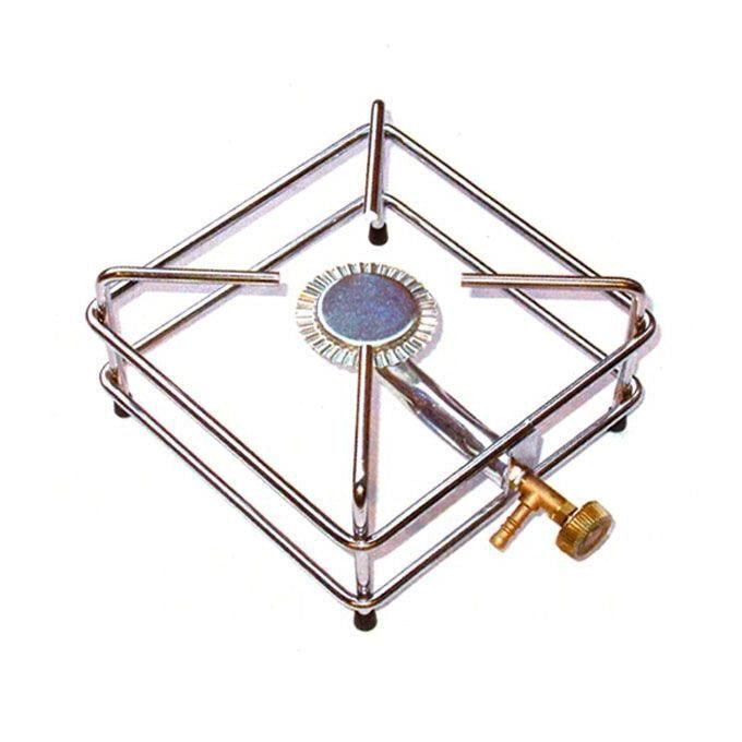 FDA Donati 53668 Fornellone a gas GPL 4 piedi telaio acciaio cromato 8mm bruciatore acciaio 2,5 W 22x22 cm colore Cromato