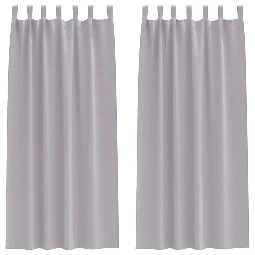 Tende Blackout con Anelli 2 pcs Grigio Metallico 260 x 140 cm 4107582