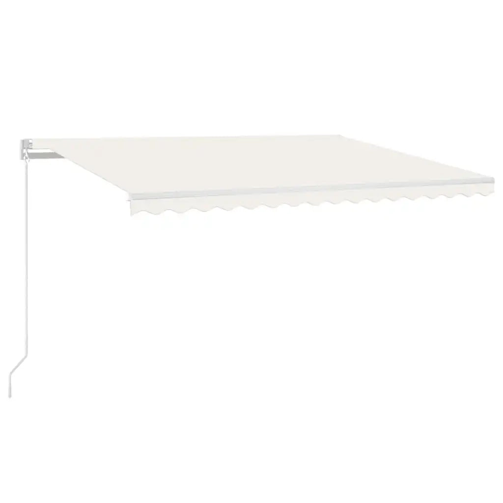 Tenda da Sole Retrattile Manuale con LED 400x300 cm Crema cod mxl 43639