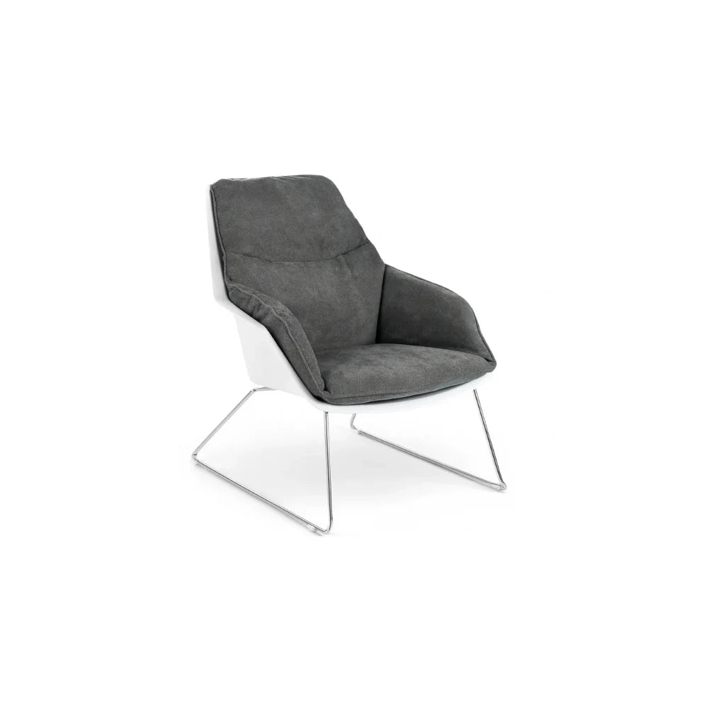 Cocoon, Set di 2 Poltroncine in polipropilene Grigio scuro (L. P. H. 74 x 85 x 86) | Duzzle