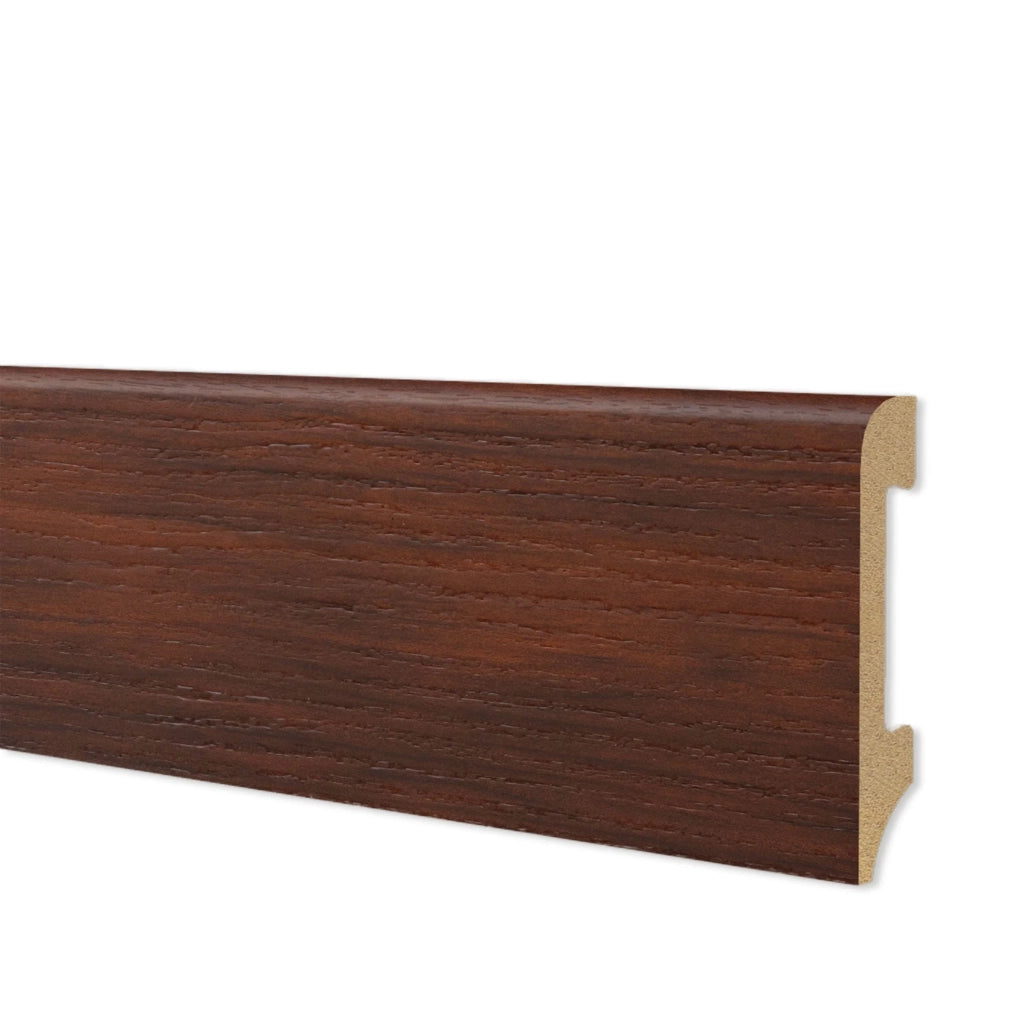 108ML di Battiscopa BC Spazzolato in POLIMERI EqualWood HI-TEC 75x14mm Nero, Bianco, Alluminio ecc. - NOCE