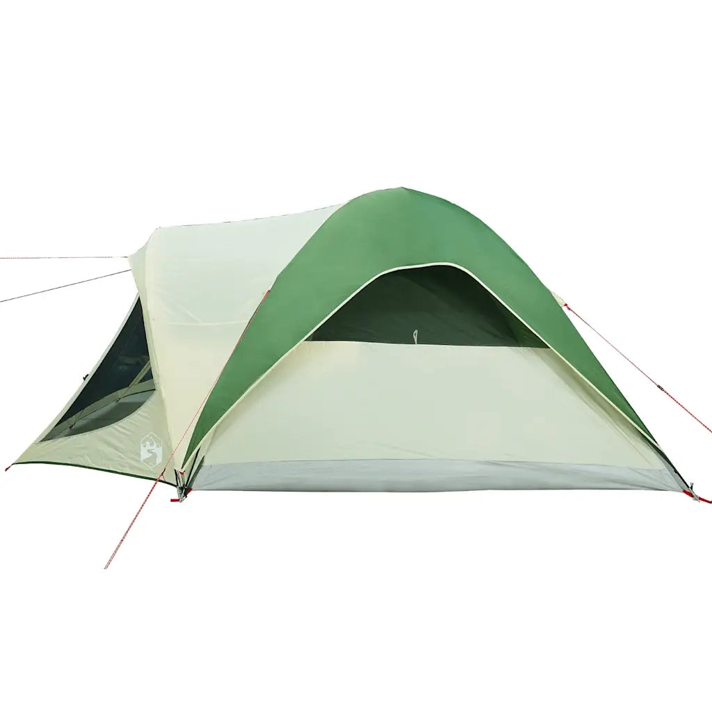 vidaXL Tenda Familiare a Tunnel per 6 Persone Verde Impermeabile