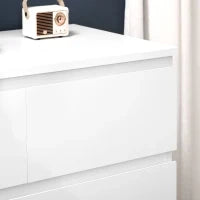 Cassettiera 6 Cassetti con Design Antiribaltamento, in Truciolato, 80x39x115 cm, Bianco