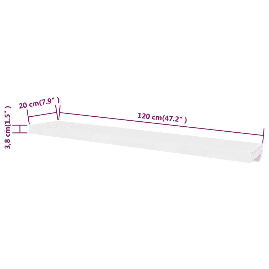 2 pz Mensole a Muro | Scaffale Parete | Ripiano a parete Bianche in MDF per Libri/DVD