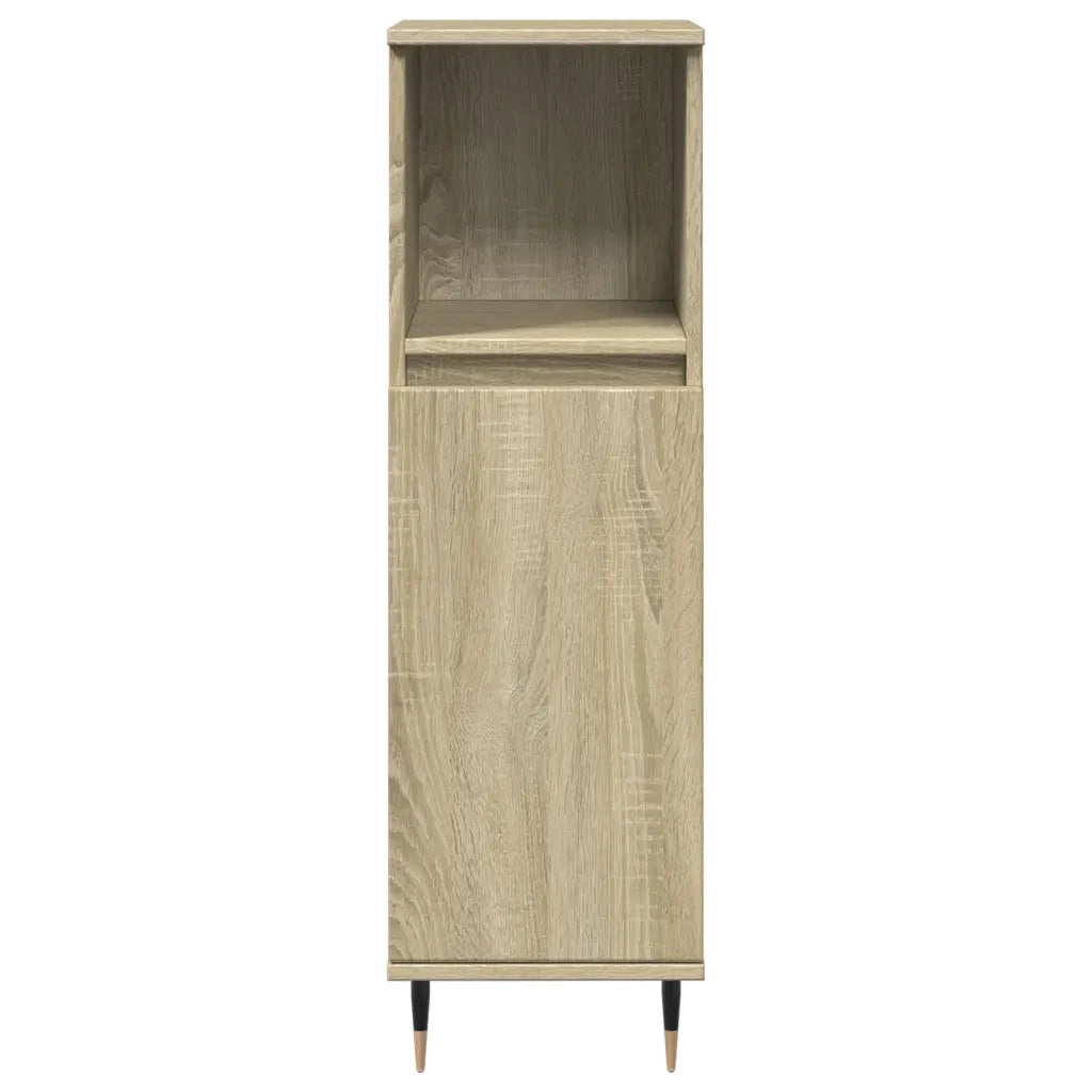 Set Mobili da Bagno 3 pz Rovere Sonoma in Legno Multistrato