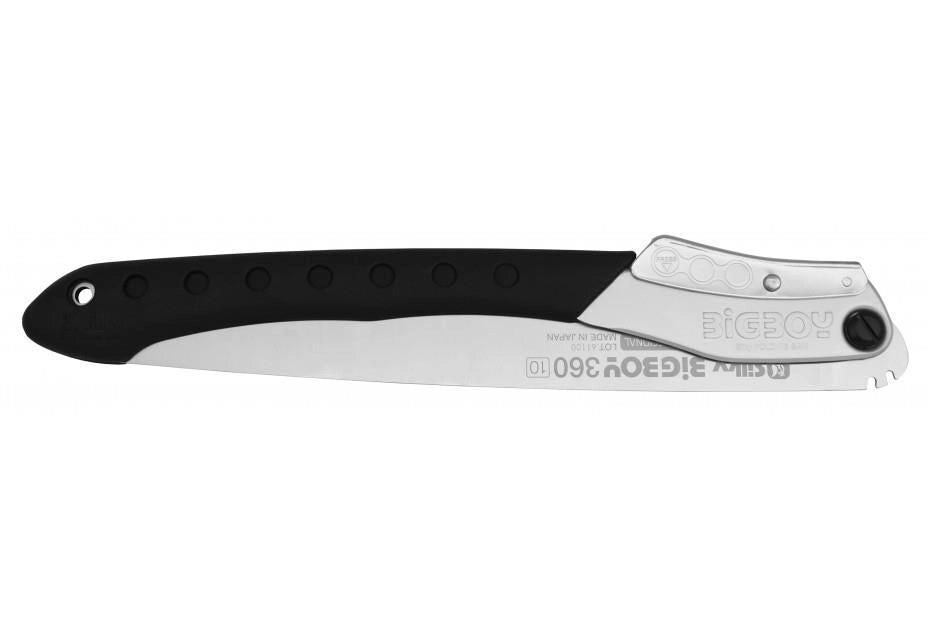 Silky 350-36 Bigboy Sega Pieghevole con Denti Medi Lama 360 mm Acciaio SK-4 Impugnatura Antiscivolo Custodia con Clip da Cintura colore Argento Nero
