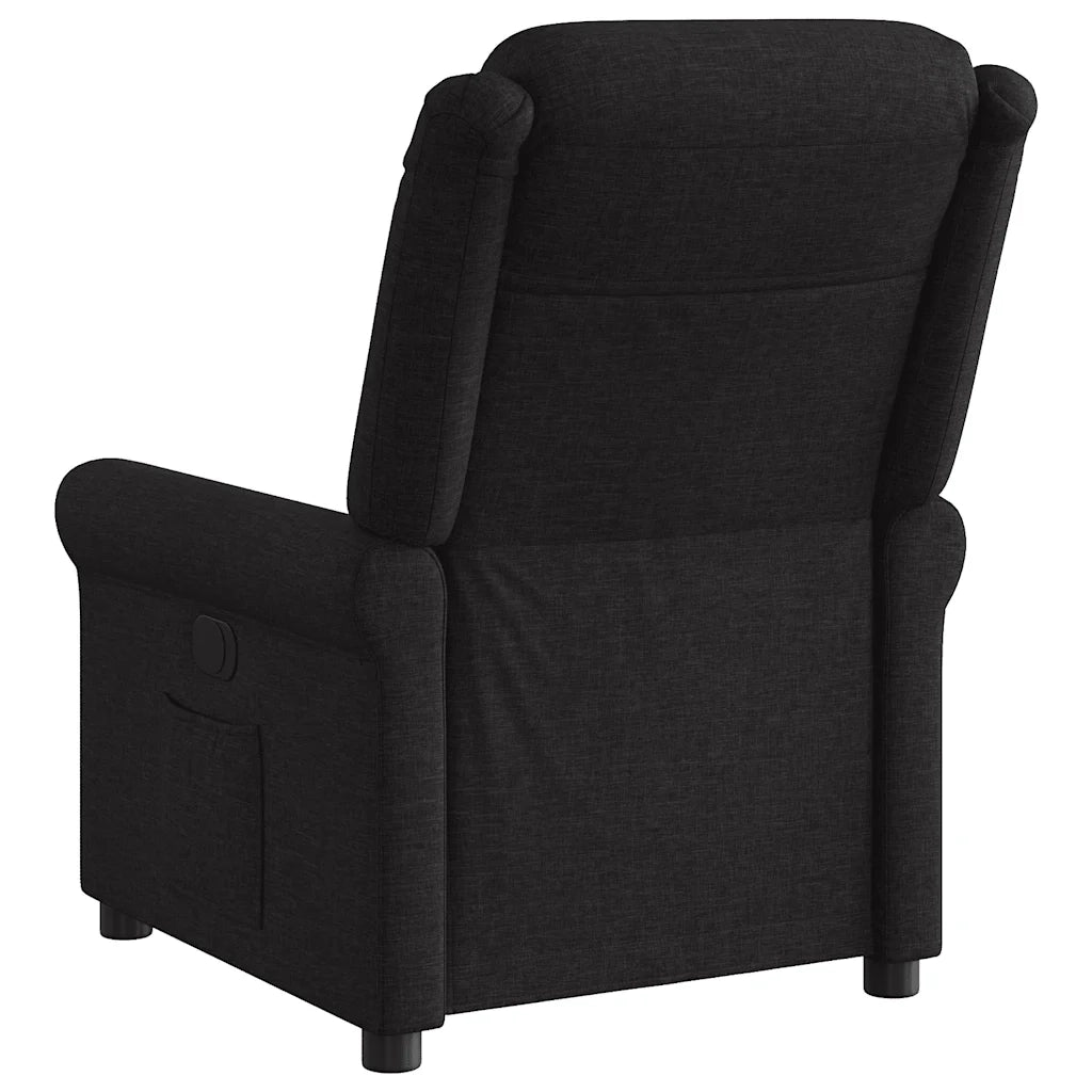 Divano Sedia-Poltrona Reclinabile in Tessuto Nero 684753