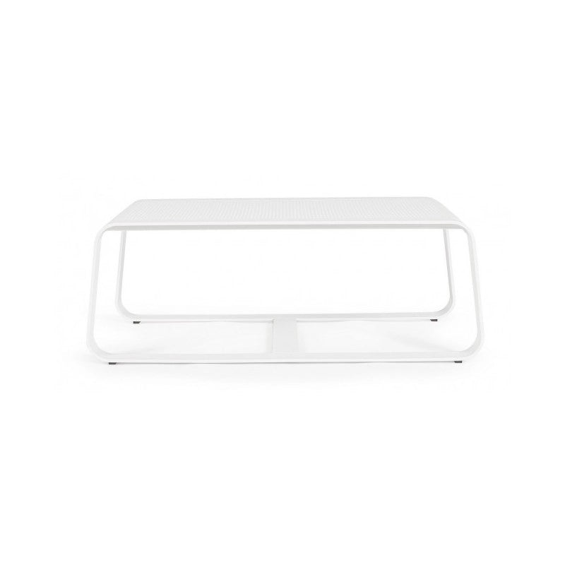 Tavolino per esterno in alluminio Bianco MERRIGAN 105x62x h38 cm