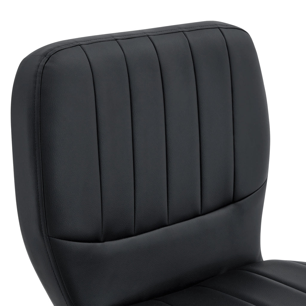 Sgabello da bar 62-83 cm, girevole 360°, schienale, poggiapiedi, PU nero e metallo oro