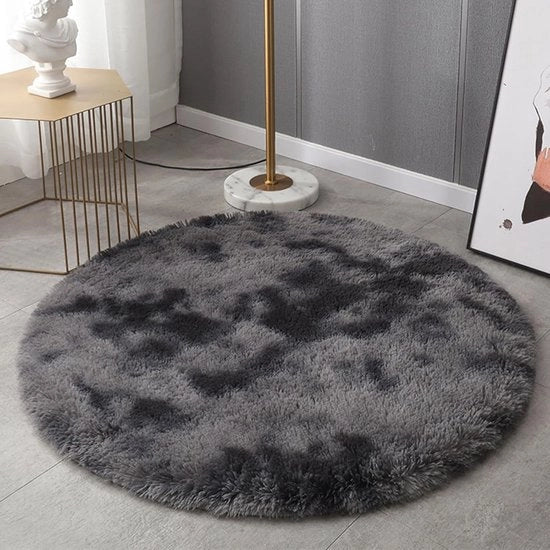 Tappeto per soggiorno, Tappeto per camera da letto morbido, Tappeti da bagno lavabili, Tappeti a pelo lungo per la camera dei bambini, Piccolo tappeto morbido per ufficio, Tappeto antiscivolo morbido (grigio scuro, 90 cm/36 pollici)