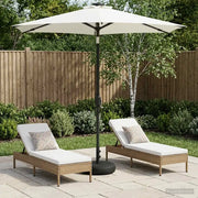 Parasol da Giardino con Luci LED 230 x 230 cm Poliestere Crema 42036249