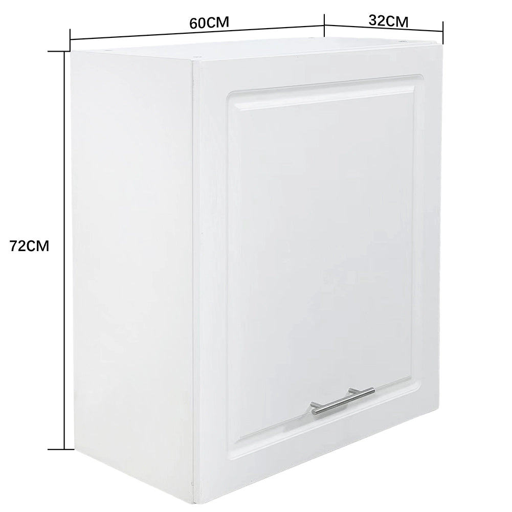 Pensile da Cucina Armadio Sospeso da Parete Anta Singola Boiserie Colore Bianco