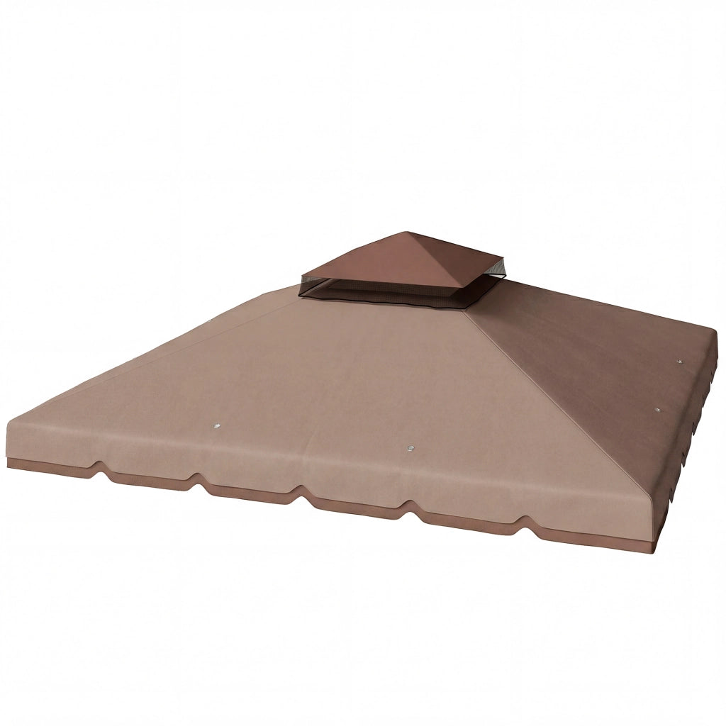 Toldo da giardino 3x3 m ¨C zephmum ¨C caqui, UPF 30+, con fori di drenaggio