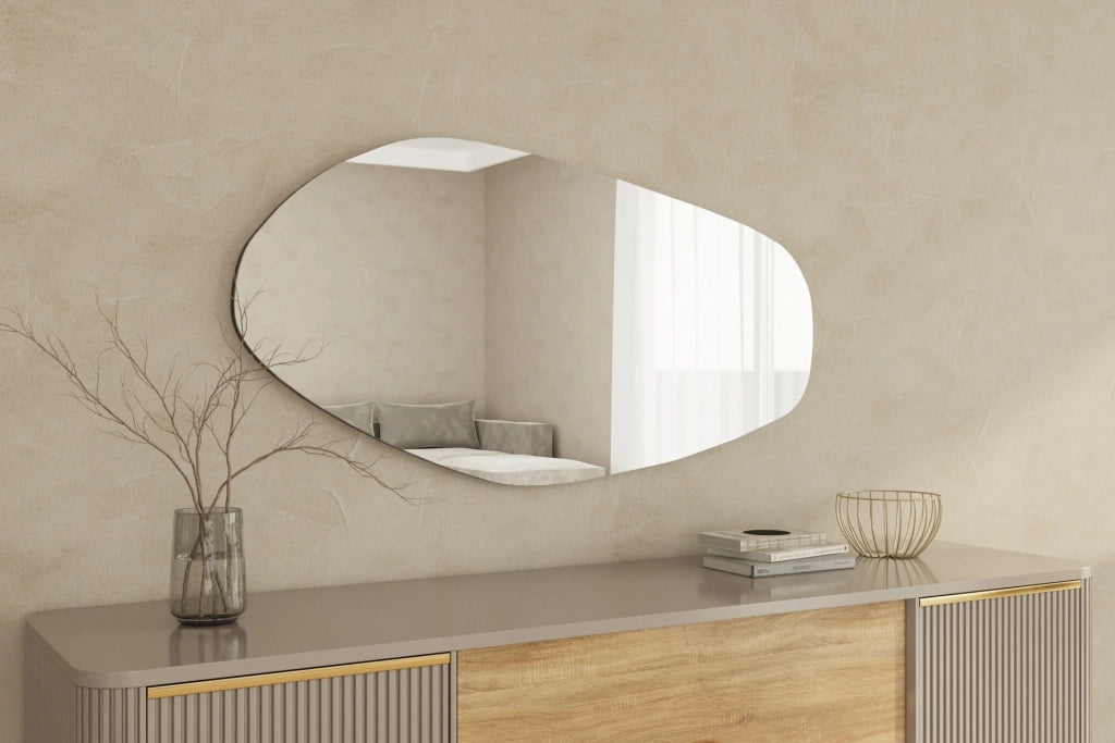 Specchio in legno "Bella" - 60 x 120 cm - Nero