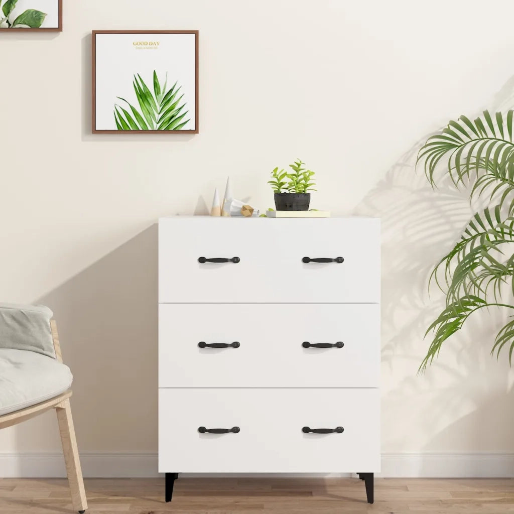Credenza | Madia | Buffet da pranzo | Armadio da pranzo Bianca 69,5x34x90 cm in Legno Multistrato