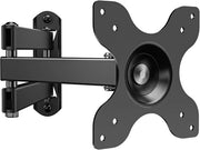 Supporto per TV a movimento completo, girevole, inclinabile e ruotabile, per TV e monitor da 13 a 32 pollici LED/LCD/OLED, fino a 15 kg, VESA 75x75-100x100 mm (1330 lm), nero