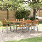 Set da Pranzo per Giardino 9 pcs Grigio 3284350