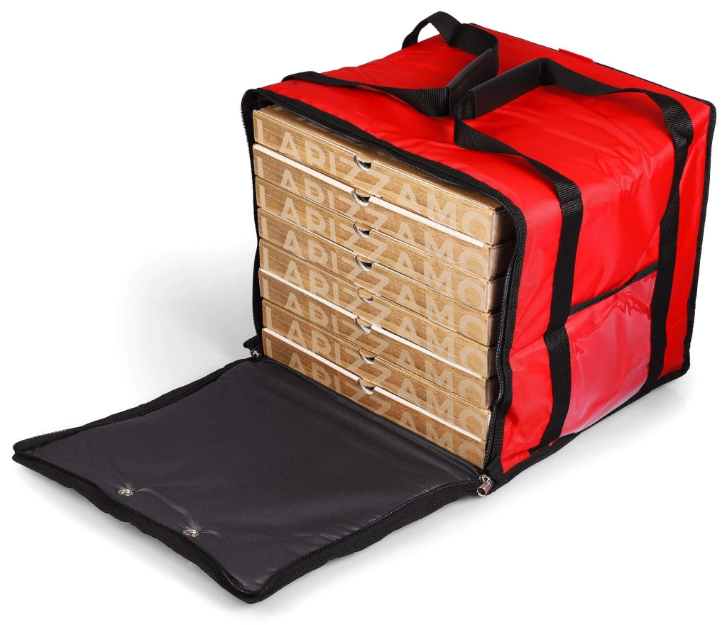 Borsa Termica Porta Pizze da Asporto 8/10 Cartoni Safemi Express 10 Rossa e Nera
