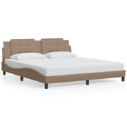 Letto matrimoniale | Letto per adulti | Giroletto senza Materasso Zadar Cappuccino 180x200 cm in Similpelle