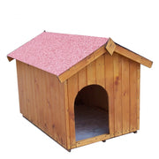 Cuccia da esterno per cani in legno 80x120 cm – tetto guaina ardesiata – spessore pareti 16 mm – NC0812.01 Foresta