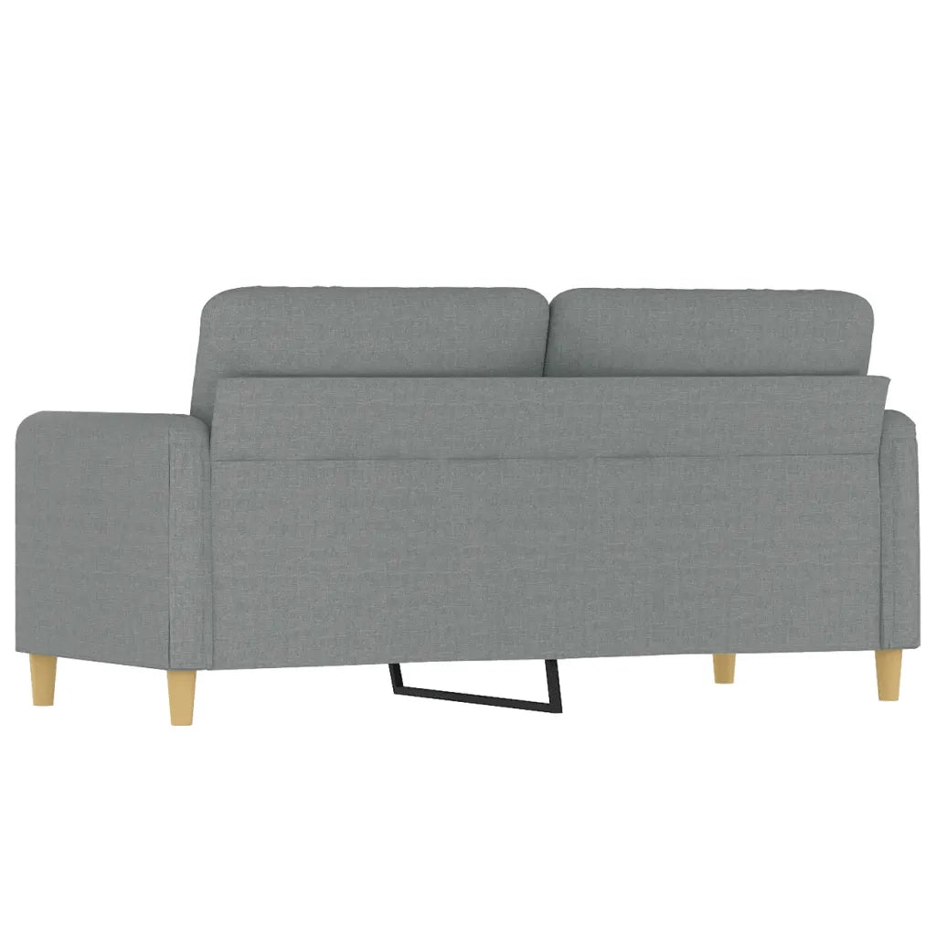 Divano a 2 Posti Grigio Chiaro 140 cm in Tessuto