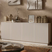Madia Masainas, Credenza 4 Ripiani, 200x40x78h cm Beige