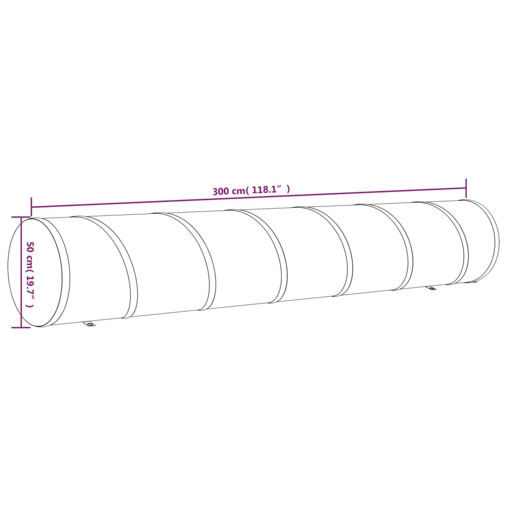 Tunnel per cani diametro 50 cm x altezza 300 cm poliestere blu 02_0005185