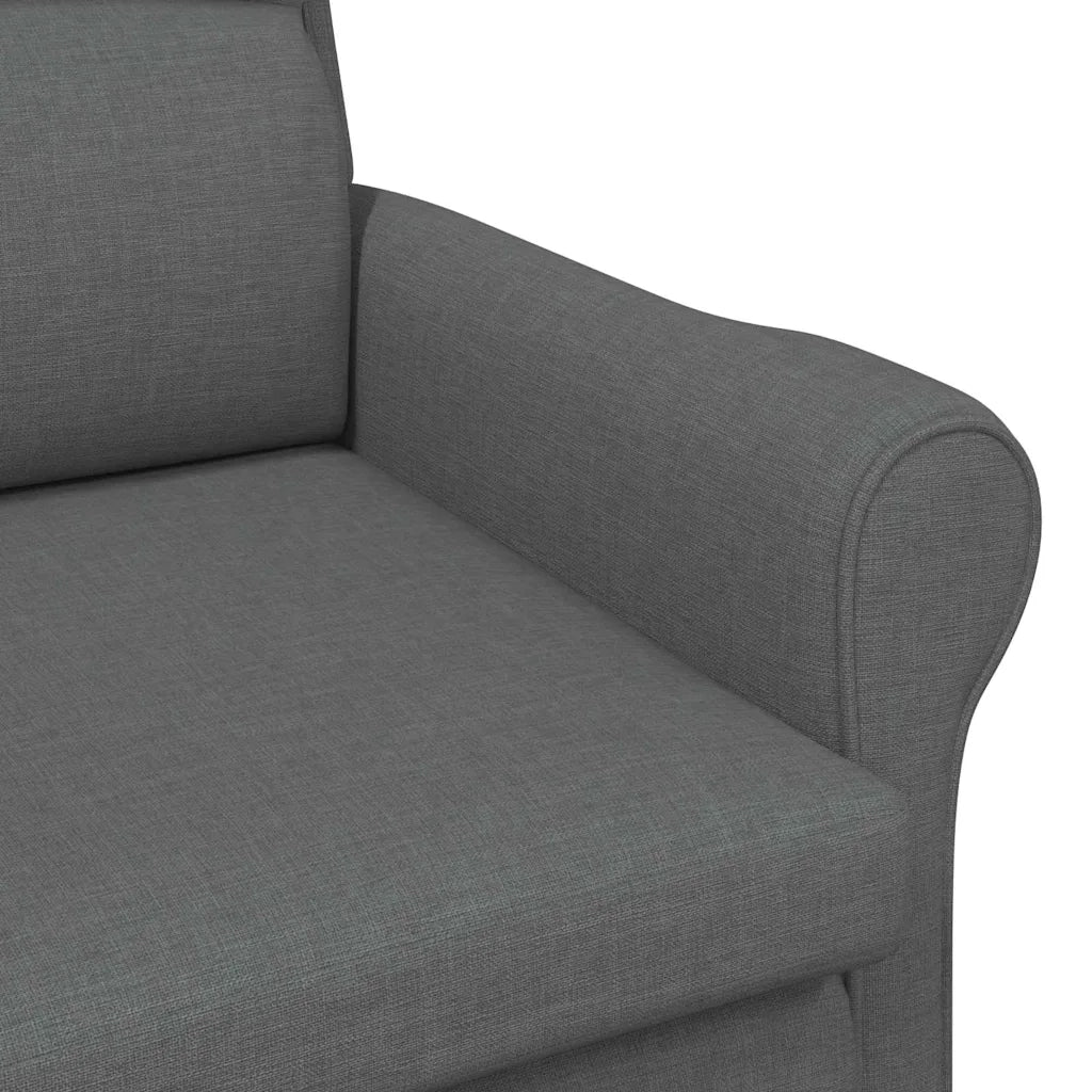 Poltrona-Divano Sedia-Poltroncina Grigio scuro Tessuto 207608