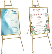 Sedia per Pittore per Adulti - Set di 2 - Regolabile - 50x62x118cm - Decorazione di Matrimonio - Oro