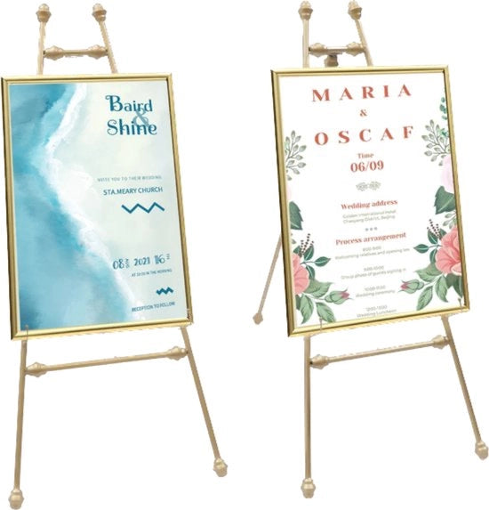 Sedia per Pittore per Adulti - Set di 2 - Regolabile - 50x62x118cm - Decorazione di Matrimonio - Oro