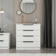Vicente, Cassettiera 7 Cassetti, 72x42x77h cm Bianco