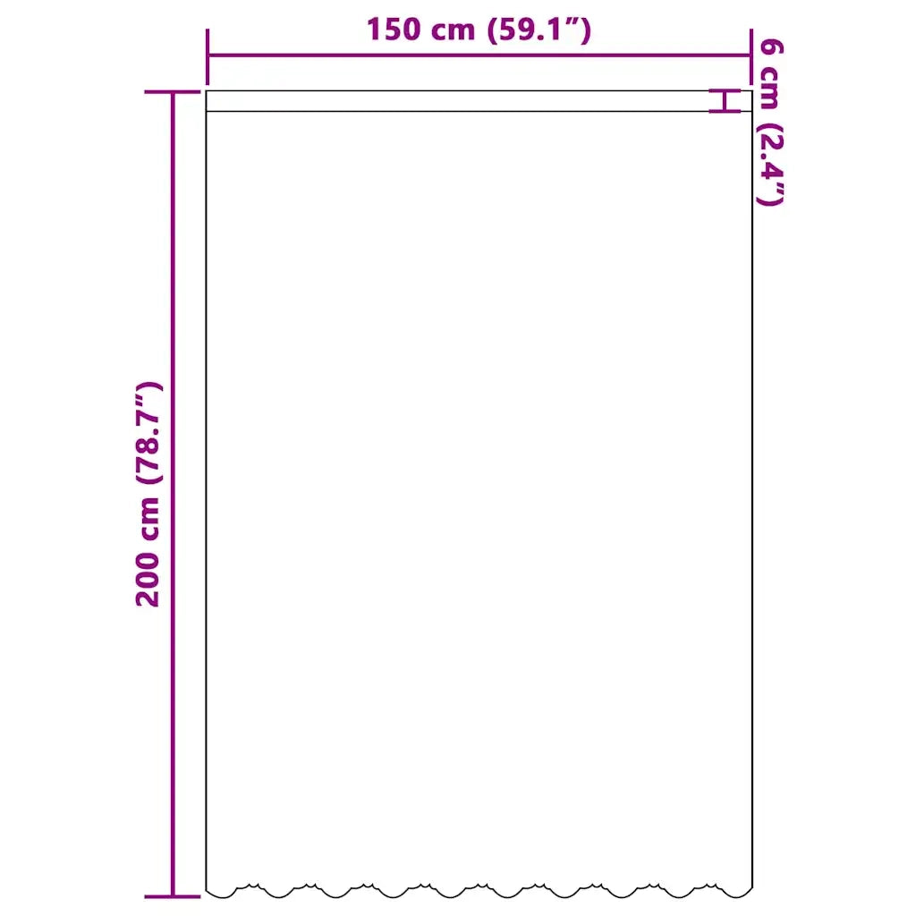 vidaXL Tende con tende Bianco 150 x 200 cm Poliestere