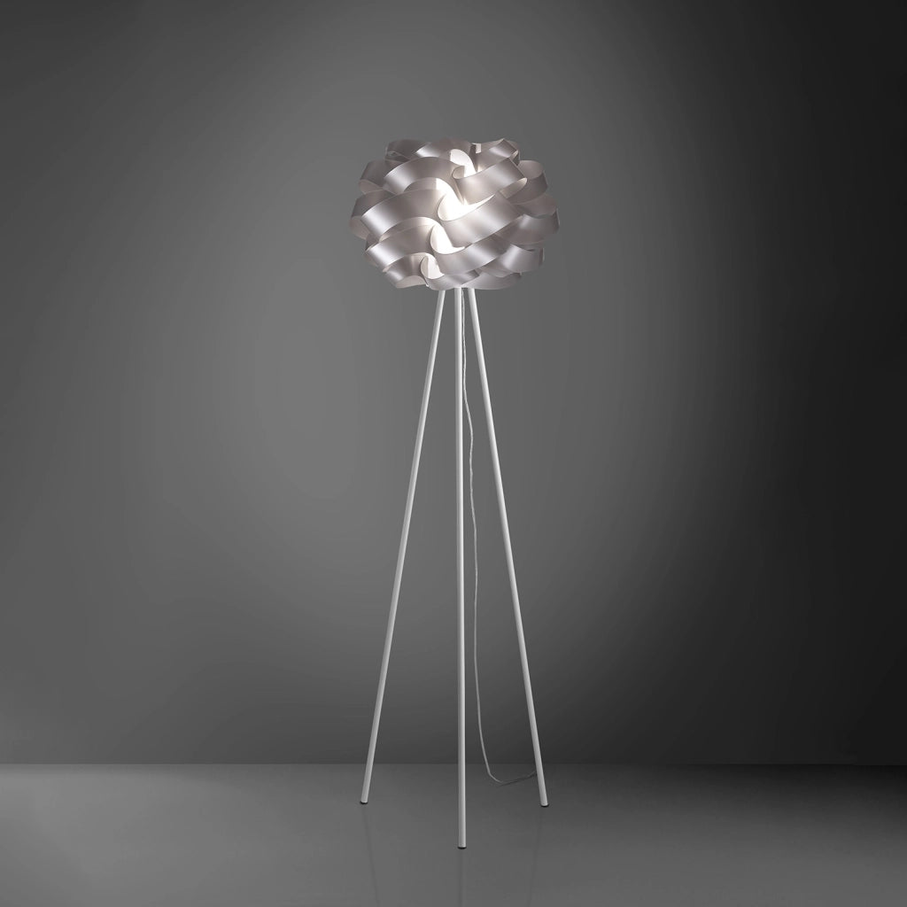 Piantana Moderna 3 Piedi Cloud Polilux ® Argento E Metallo 1 Luce E27