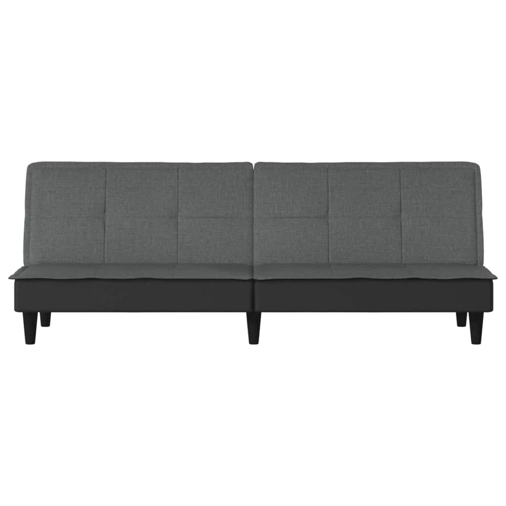 Divano letto 200 x 89 x 70 cm tessuto grigio scuro 02_0020410