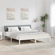 Struttura del letto-Giroletto-Rete del Letto Bianco e grigio chiaro 180 x 200 cm 778194
