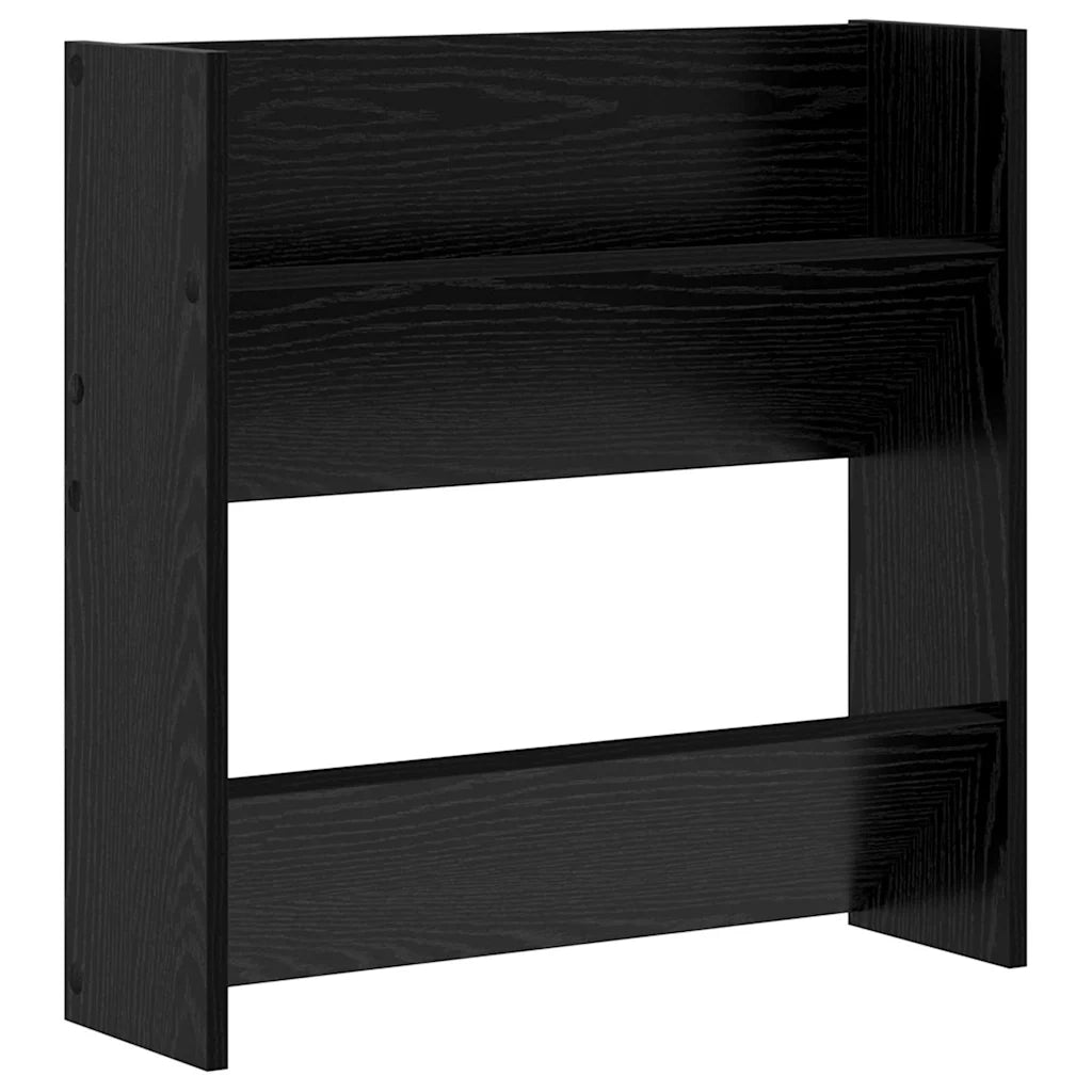 vidaXL Armadi per scarpe da muro 2 pcs Rovere nero Legno multistrato