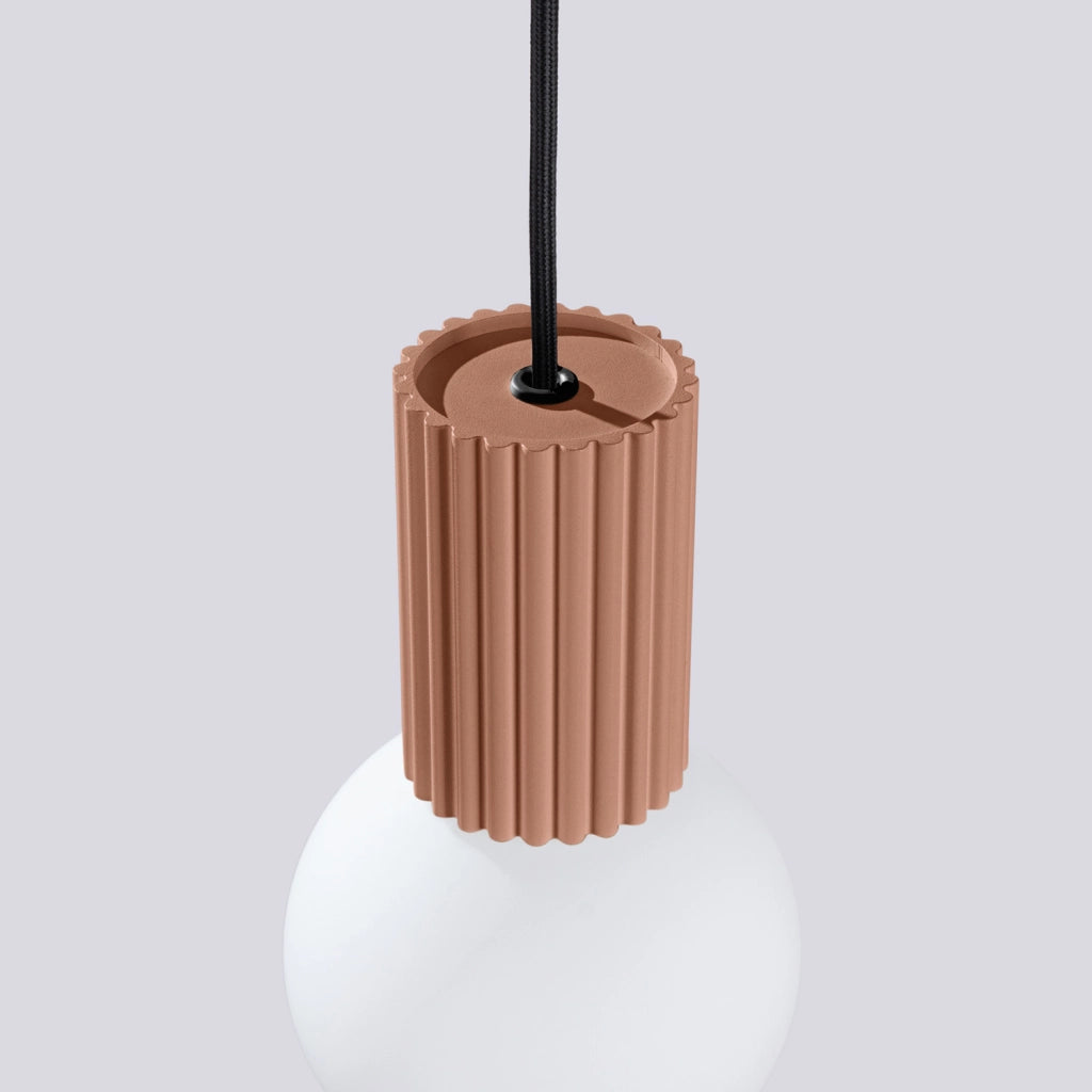 Lampada a sospensione SFERA vetro bianco mocca G9 Pure Lume