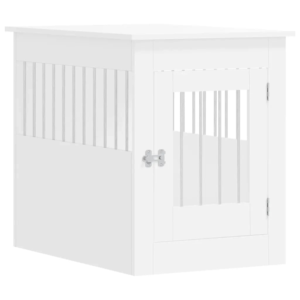 Gabbia Cani da Arredamento Bianca 55x80x68cm Legno Multistratocod mxl 132464