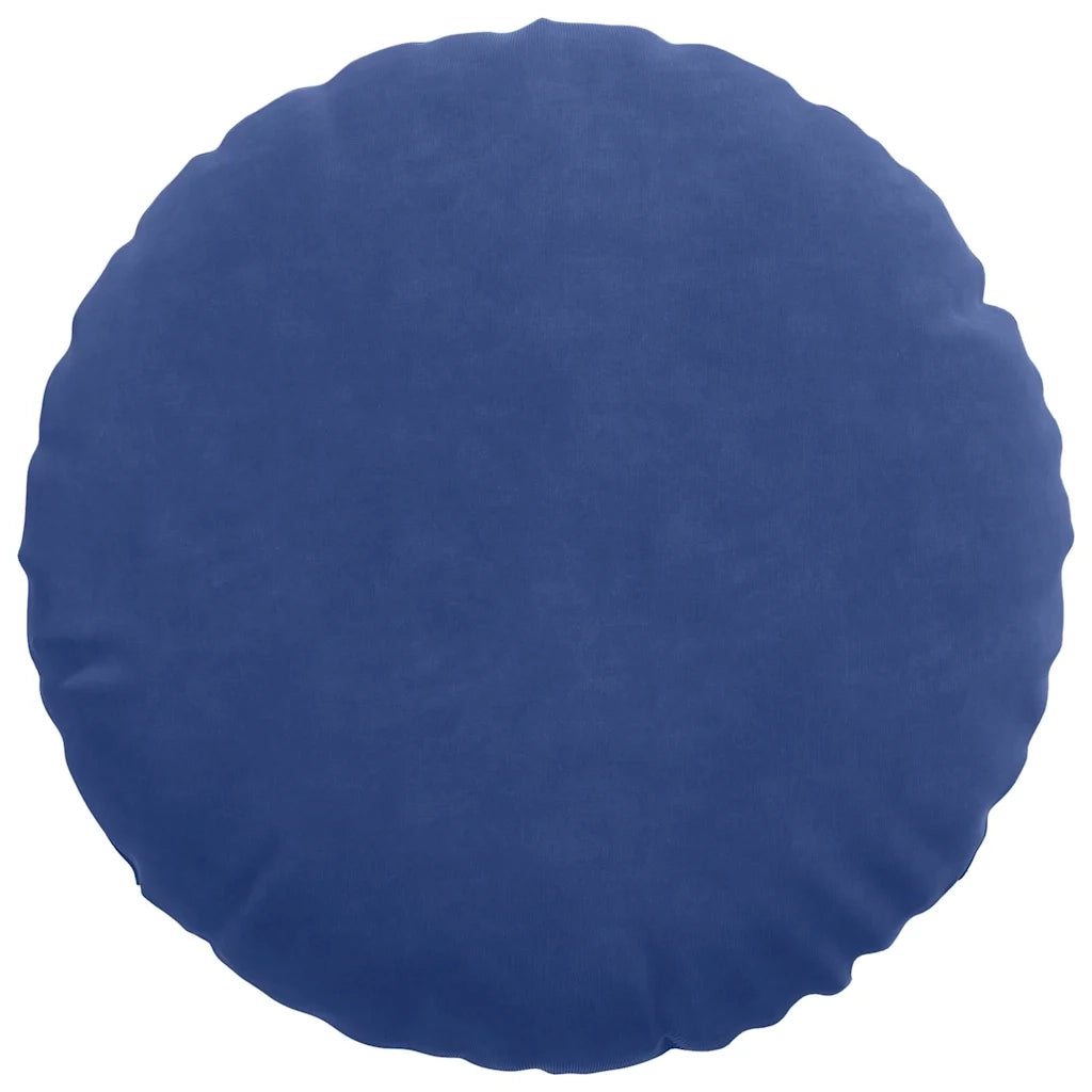 Cuscini per Seduta 2 pcs Blu Polizia Ø 40 x 13 cm Velluto